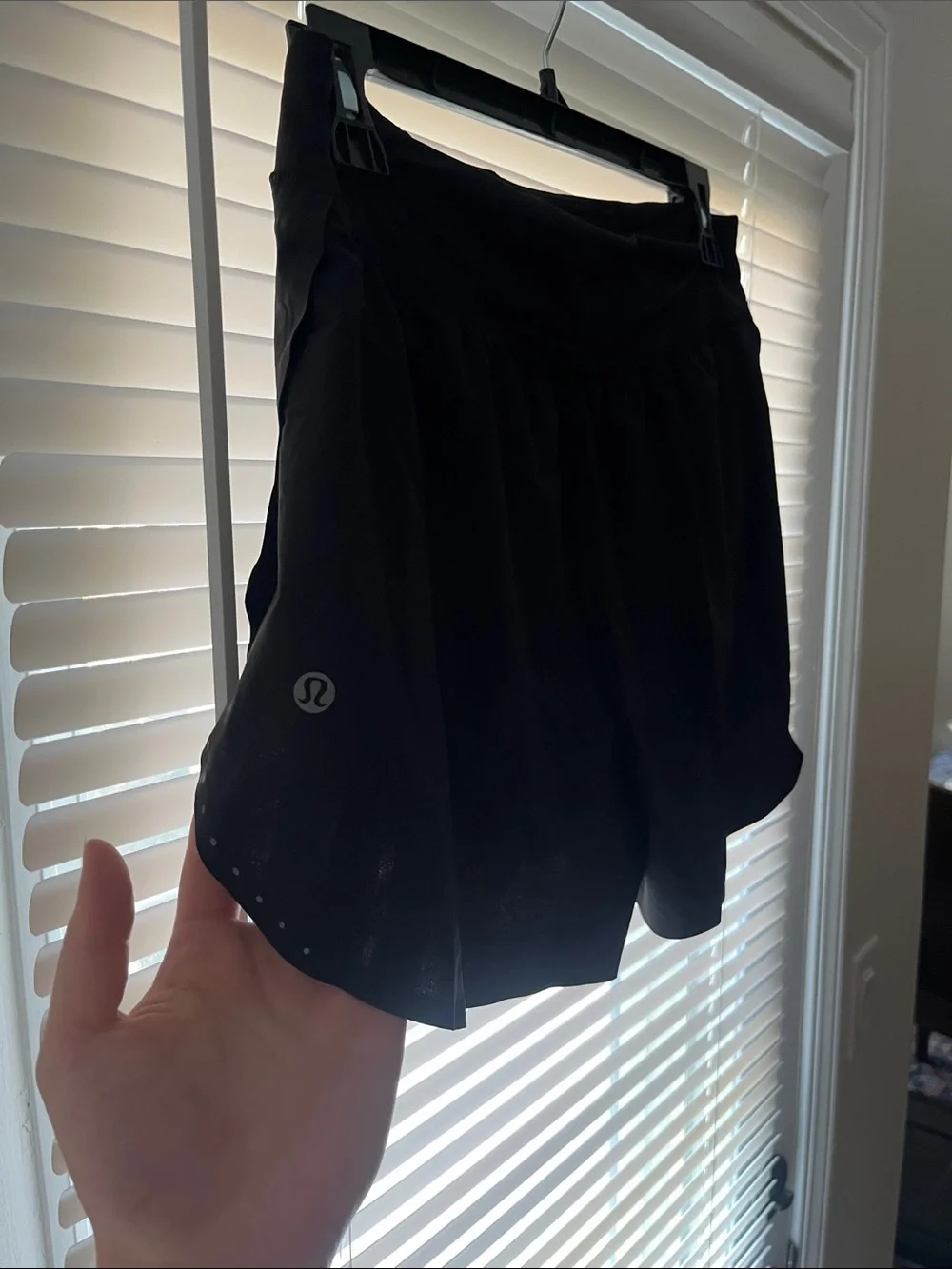 lululemon athletica Black Run Shorts with Reflective Dots